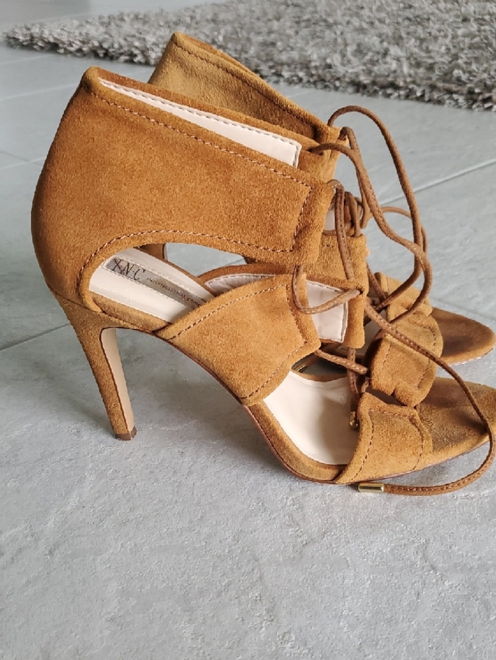 I.N.C. Suede Lace Up Heels